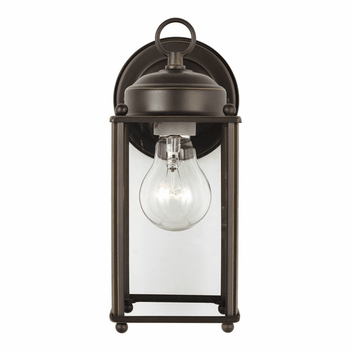 Sea Gull New Castle Large 1-LT Outdoor Wall Lantern - Bronze - 8593-71