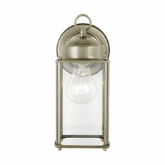Sea Gull New Castle Large 1-LT Outdoor Wall Lantern - Nickel - 8593-965
