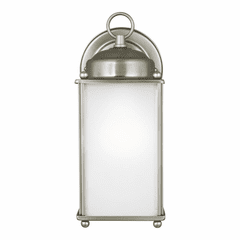 Sea Gull New Castle Large 1-LT Outdoor Wall Lantern - Nickel - 8593001-965