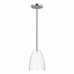 Sea Gull Norman 1-LT Mini-Pendant - Chrome/Matte White - 6151801-05