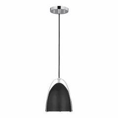 Sea Gull Norman 1-LT Mini-Pendant - Chrome/Midnight Black - 6151701-05