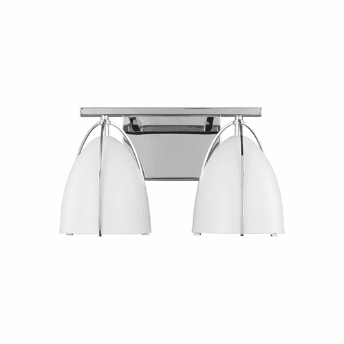 Sea Gull Norman 2-LT Bath Vanity - Chrome/Matte White - 4451802-05