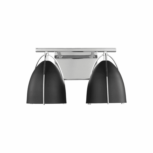 Sea Gull Norman 2-LT Bath Vanity - Chrome/Midnight Black - 4451702-05