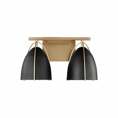 Sea Gull Norman 2-LT Bath Vanity - Satin Brass/Midnight Black - 4451702-848