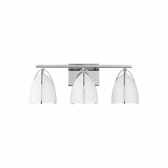 Sea Gull Norman 3-LT Bath Vanity - Chrome/Matte White - 4451803-05