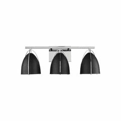 Sea Gull Norman 3-LT Bath Vanity - Chrome/Midnight Black - 4451703-05