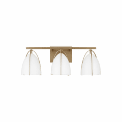 Sea Gull Norman 3-LT Bath Vanity - Satin Brass/Matte White - 4451803-848