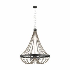 Sea Gull Oglesby 5-LT Chandelier - Washed Pine / Stardust - 3101905EN-872