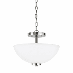 Sea Gull Oslo 2-LT Semi-Flush Convertible Pendant - Chrome - 77160-05