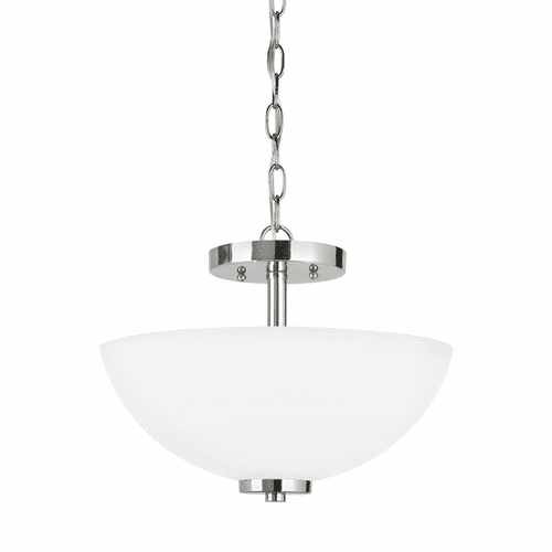 Sea Gull Oslo 2-LT Semi-Flush Convertible Pendant - Chrome - 77160EN3-05