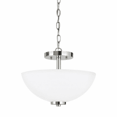 Sea Gull Oslo 2-LT Semi-Flush Convertible Pendant - Chrome - 77160EN3-05