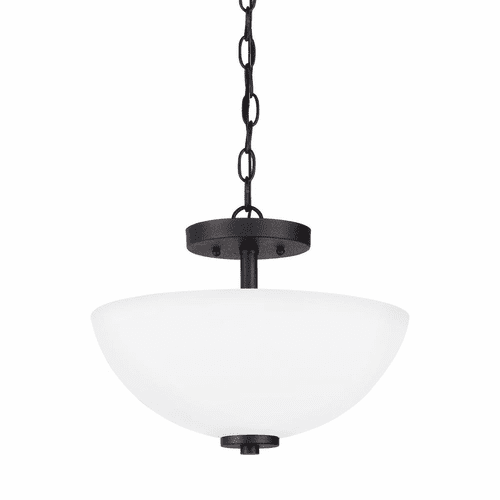Sea Gull Oslo 2-LT Semi-Flush Mount - Blacksmith - 77160-839