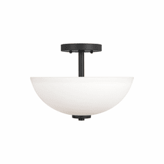 Sea Gull Oslo 2-LT Semi-Flush Mount - Midnight Black - 77160-112