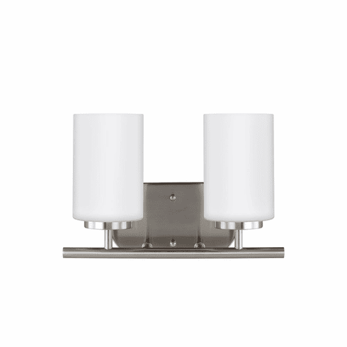 Sea Gull Oslo 2-LT Wall/Bath Light - Brushed Nickel - 41161-962