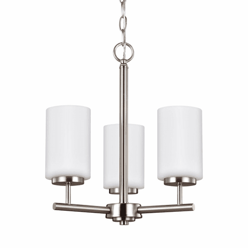 Sea Gull Oslo 3-LT Chandelier - Brushed Nickel - 31160-962