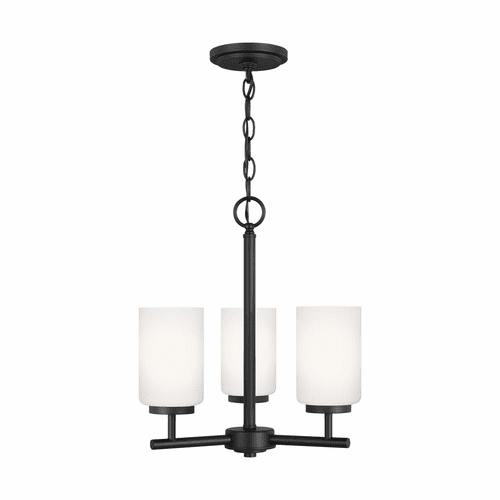Sea Gull Oslo 3-LT Chandelier - Midnight Black - 31160-112