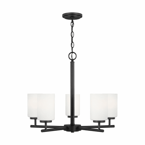 Sea Gull Oslo 5-LT Chandelier - Midnight Black - 31161-112