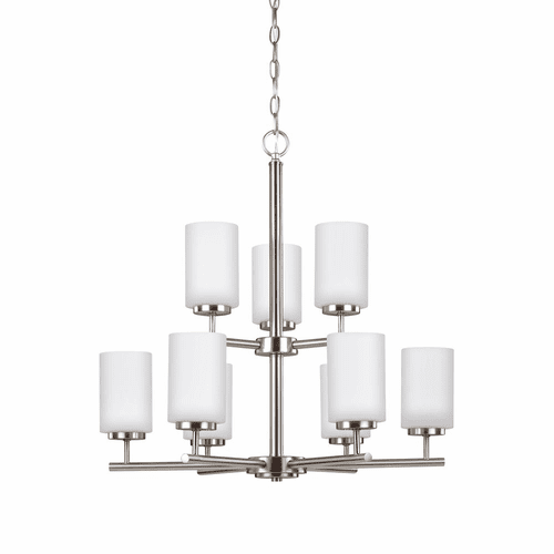 Sea Gull Oslo 9-LT Chandelier - Brushed Nickel - 31162-962