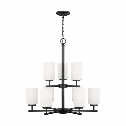 Sea Gull Oslo 9-LT Chandelier - Midnight Black - 31162-112