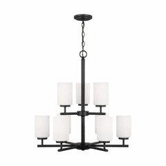 Sea Gull Oslo 9-LT Chandelier - Midnight Black - 31162-112