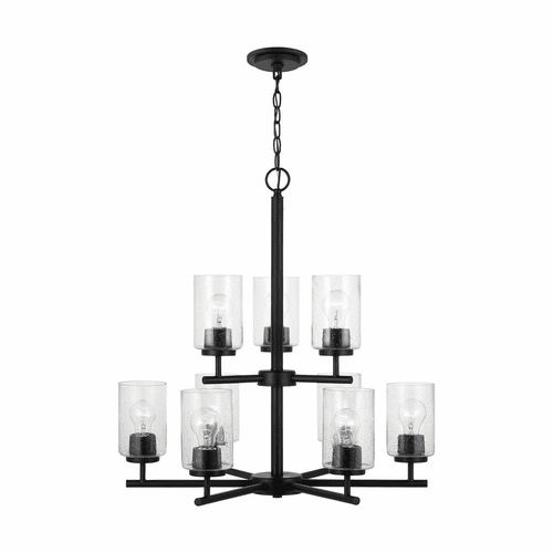 Sea Gull Oslo 9-LT Chandelier - Midnight Black - 31172-112