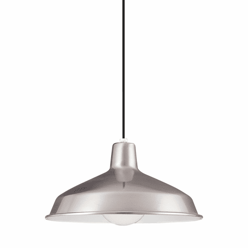 Sea Gull Painted Shade 1-LT Pendant - Brushed Stainless - 6519-98
