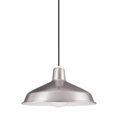 Sea Gull Painted Shade 1-LT Pendant - Brushed Stainless - 6519-98