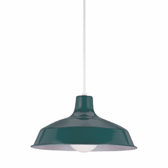 Sea Gull Painted Shade 1-LT Pendant - Emerald Green - 6519EN3-95