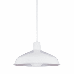 Sea Gull Painted Shade 1-LT Pendant - White - 6519EN3-15