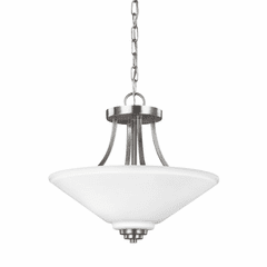 Sea Gull Parkfield 2-LT Semi-Flush Convertible Pendant - Nickel - 7713002-962