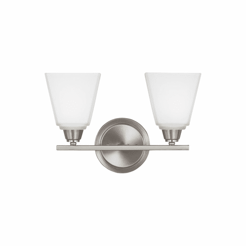 Sea Gull Parkfield 2-LT Wall/Bath Light - Brushed Nickel - 4413002-962