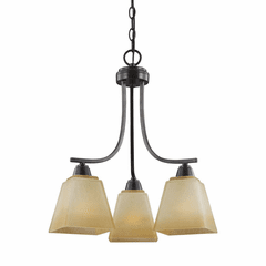 Sea Gull Parkfield 3-LT Chandelier - Flemish Bronze - 3213003-845 Sea Gull Parkfield 3-LT Chandelier - Flemish Bronze - 3213003-845