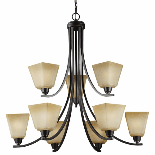 Sea Gull Parkfield 9-LT Chandelier - Flemish Bronze - 3113009-845