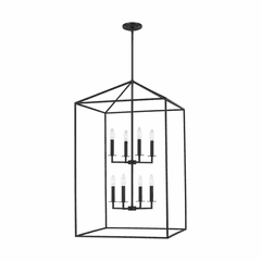 Sea Gull Perryton Extra Large 8-LT Hall/Foyer Light - Midnight Black - 5315008-112 Sea Gull Perryton Extra Large 8-LT Hall/Foyer Light - Midnight Black - 5315008-112
