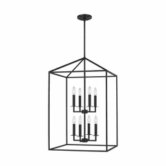 Sea Gull Perryton Large 8-LT Hall/Foyer Light - Midnight Black - 5115008-112