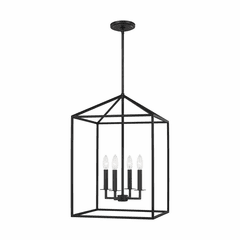 Sea Gull Perryton Medium 4-LT Hall/Foyer Light - Midnight Black - 5115004-112