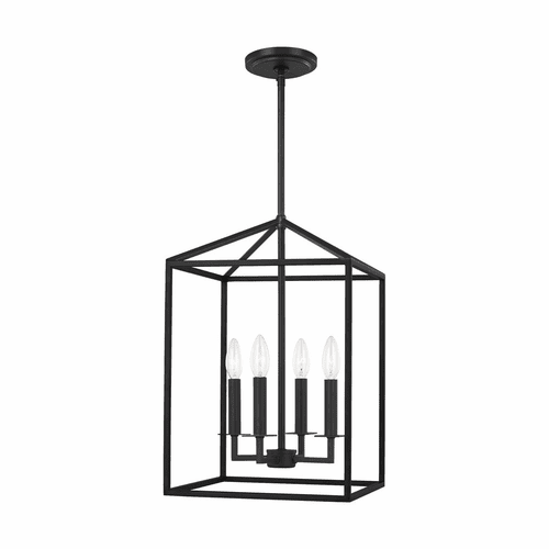 Sea Gull Perryton Small 4-LT Hall/Foyer Light - Midnight Black - 5215004-112