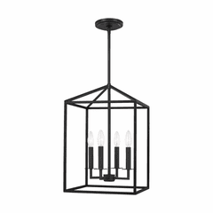 Sea Gull Perryton Small 4-LT Hall/Foyer Light - Midnight Black - 5215004-112