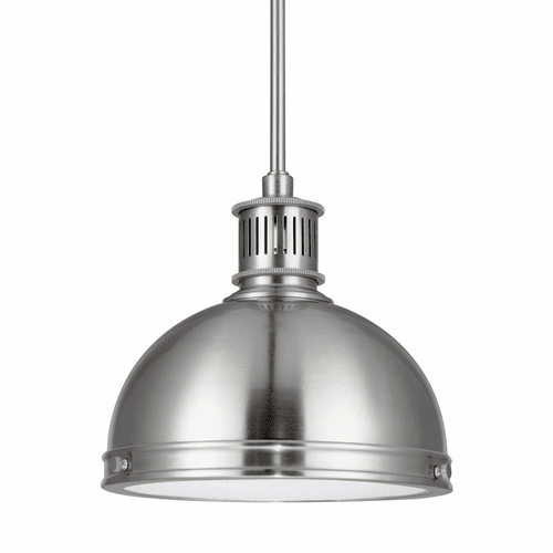 Sea Gull Pratt Street Metal 1-LT Pendant - Brushed Nickel - 65085-962