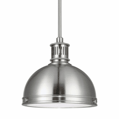 Sea Gull Pratt Street Metal 1-LT Pendant - Brushed Nickel - 65085-962 Sea Gull Pratt Street Metal 1-LT Pendant - Brushed Nickel - 65085-962