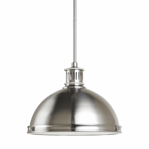 Sea Gull Pratt Street Metal 2-LT Pendant - Brushed Nickel - 65086-962