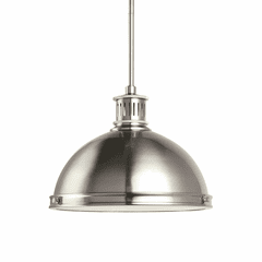 Sea Gull Pratt Street Metal 2-LT Pendant - Brushed Nickel - 65086EN3-962