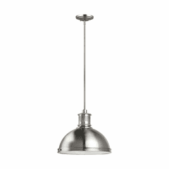 Sea Gull Pratt Street Metal Large LED Pendant - Brushed Nickel - 6508793S-962