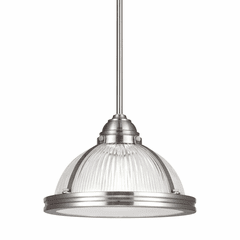 Sea Gull Pratt Street Prismatic 1-LT Pendant - Brushed Nickel - 65060-962 Sea Gull Pratt Street Prismatic 1-LT Pendant - Brushed Nickel - 65060-962