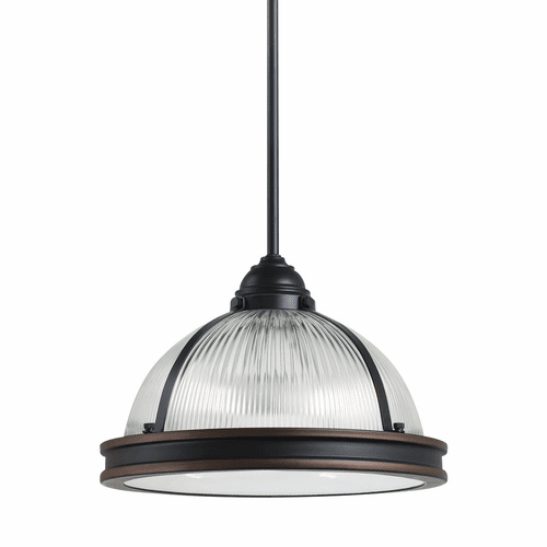 Sea Gull Pratt Street Prismatic 2-LT Pendant - Autumn Bronze - 65061-715