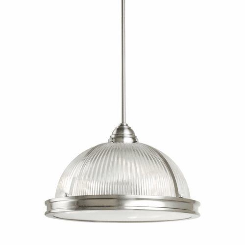 Sea Gull Pratt Street Prismatic 3-LT Pendant - Brushed Nickel - 65062-962