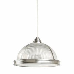 Sea Gull Pratt Street Prismatic 3-LT Pendant - Brushed Nickel - 65062-962