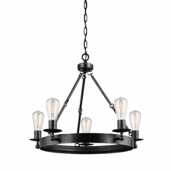 Sea Gull Ravenwood Manor 5-LT Chandelier - Stardust - 3110205-846
