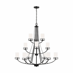 Sea Gull Robie 12-LT Chandelier - Black - 3121612-112