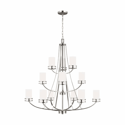 Sea Gull Robie 12-LT Chandelier - Nickel - 3121612-962